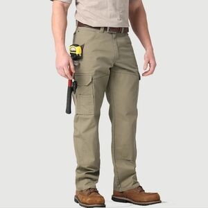 Wrangler Ranger Relaxed Fit Cargo Workpant NWT 42X32 Rawhide Khaki Durable